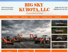 Tablet Screenshot of bigskykubota.com